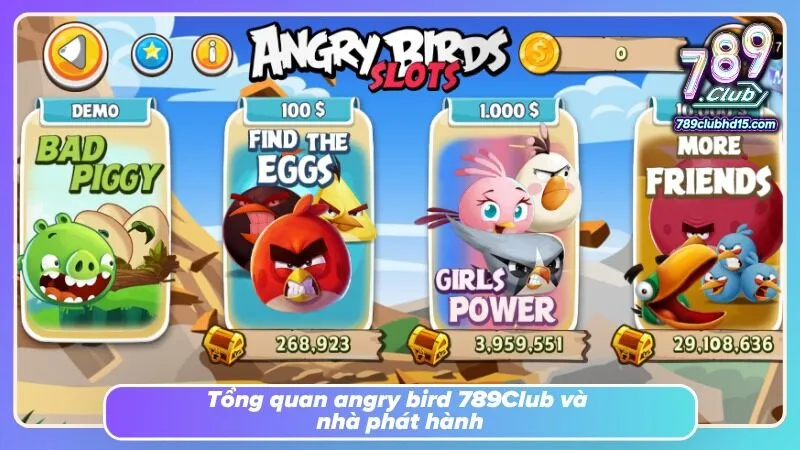 Đàn chim nổi giận cùng giao diện vòng quay nhiều màu sắc