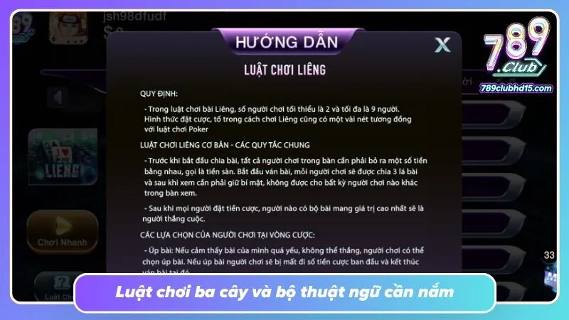 Các thuật ngữ về điểm số và cửa chơi xuất hiện xuyên suốt ván