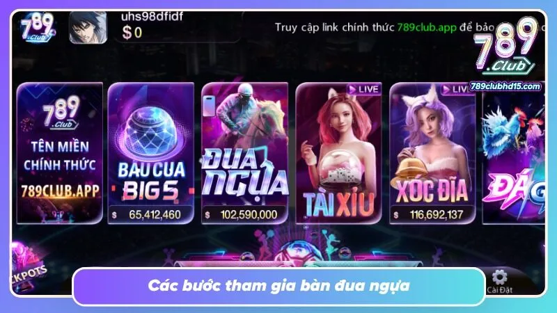 Danh sách phòng đua mở ra nhiều lựa chọn theo từng mức tham gia