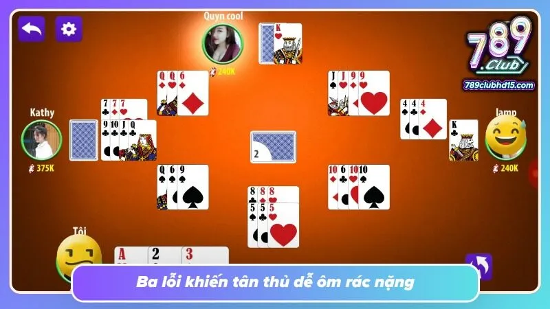 Những quân bài rời rạc có thể khiến thế bài trở nên khó xử lý về cuối